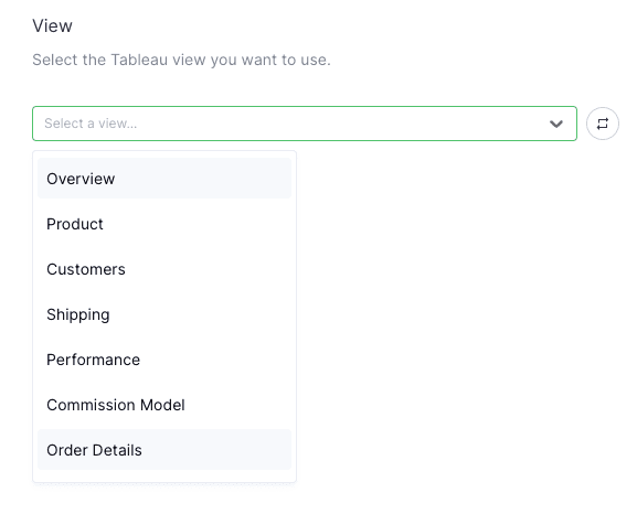 Tableau view as a model