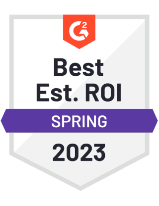 G2 Spring 2023, Best est. ROI.