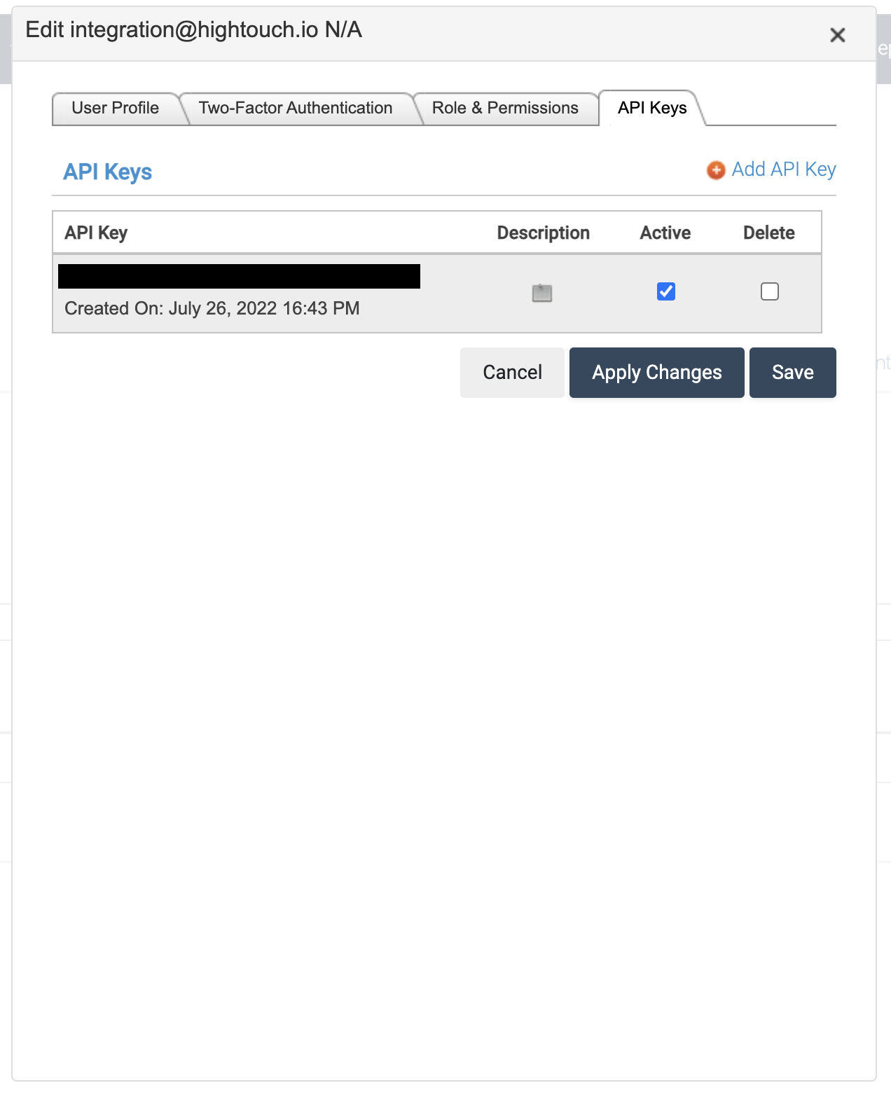 Fill out User Information and select role